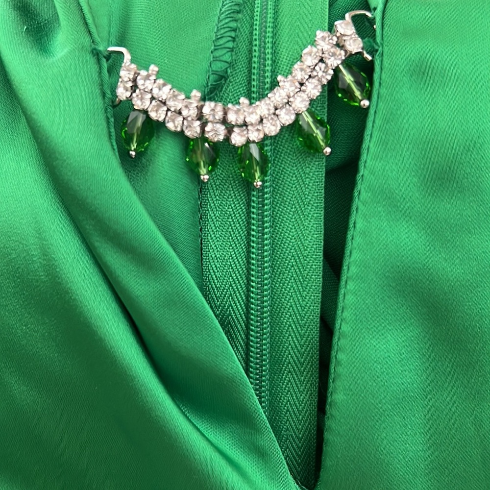 Zara jewel trim draped dress - Picture 2 of 7